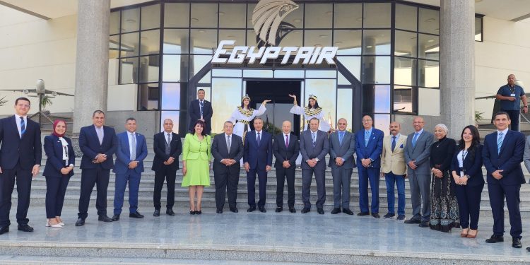 فرع جديد لبنك مصر بشركة مصر للطيران 1 مراسم الاحتفال بافتتاح الفرع الجديد