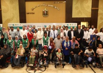 محافظ شمال سيناء يشهد تسليم الأجهزة التعويضية لذوي الإعاقة ضمن القافلة الطبية “المصرف المتحد” ومؤسسة مصر الخير