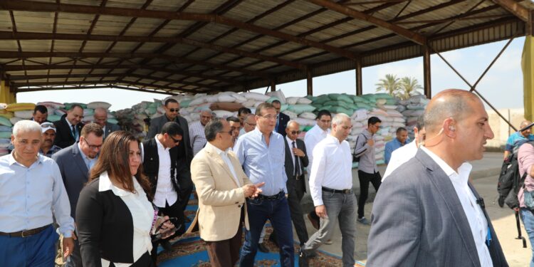 وزير الزراعة ومحافظ الشرقية ورئيس البنك الزراعي يتابعون أعمال تسليم القمح في شون البنك بالشرقية