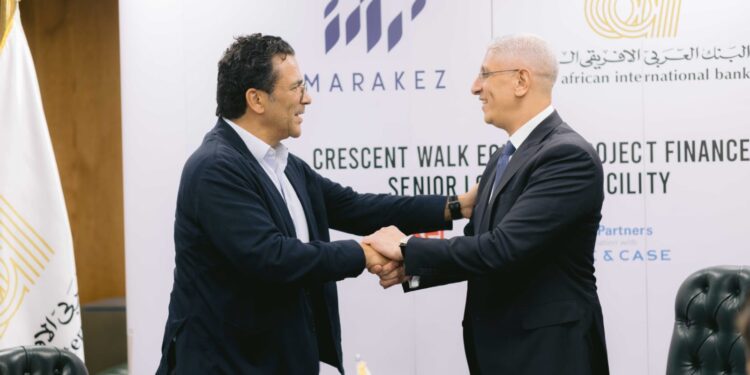 تمويل ضخم بقيمة 2 مليار جنيه من البنك العربي الأفريقي لمشروع “كريسنت ووك” بالتعاون مع شركة مراكز في القاهرة الجديدة
