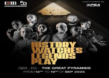 بطولة CIB المفتوحة للاسكواش 2025 تعود للأهرامات بمشاركة 152 لاعبًا من 29 دولة